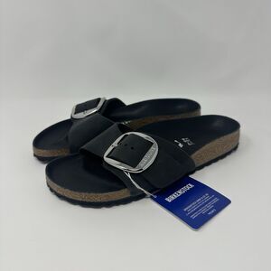 Birkenstock Madrid Big Buckle Black Womens EU 37 Size US 6  NWOB